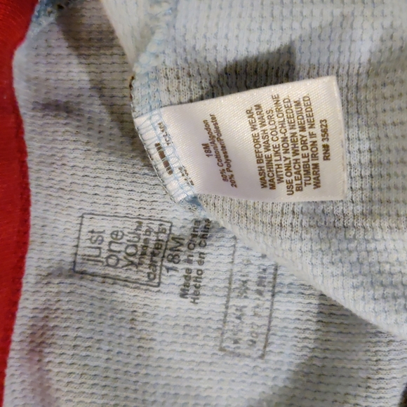 Bundle of 5 Carter's 18-month long sleeves bodysuit.  Sleep and Play. - Picture 11 of 11